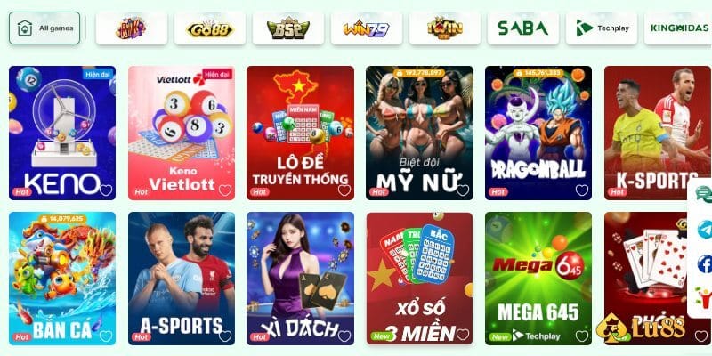 Kho game đa dạng chủ đề cùng web Lu88 